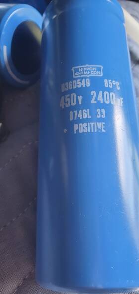 U36d549 Nippon Chemi-con Chemicon Capacitor 450v 2400 F Used