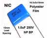 Nrm-s105k250 Amplifier Parts New Nic Np Bp Polyester Audio Tube Amp