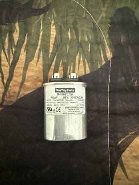 Onetrip Parts 818742014267 Run Capacitor 10 Uf - Mfd 370 Vac Flat Oval