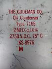 P8732 Gudeman The Guide Man Company Oil Condenser Type Mfd Volts