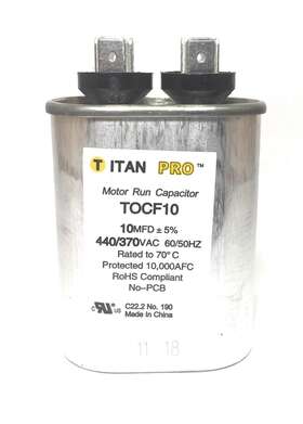 Tocf10 Packard 10 Mfd 440/370v Oval Capacitor