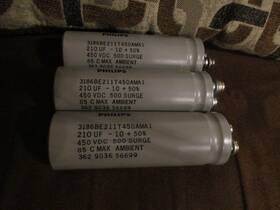 3186be211t450ama1 Philips 3x 450v 500v Surge 210 Uf Screw Terminal Computer Grade Capacitors