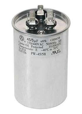 Pw-45 Powerwell 714833366249 45 5 Mfd 45/5 Uf 370 Or 440 Volt Dual Run Round Capacitor Pw-45/5/r For Conde