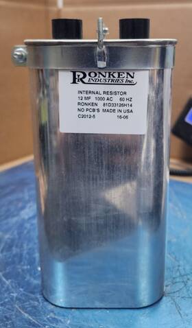 81d33126h14 Ronken Industries Capacitor With Internal Resistor 12 Mf 1000 Ac
