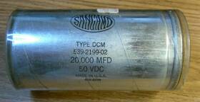 539-2199-02 Sangamo 20 000mfd 50vdc Electrolytic Capacitor - Type Dcm 539-2199-02 Sangamo 20 000mfd 50vdc Electrolytic Capacitor - Type Dcm