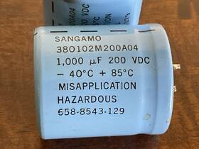 658-8543-129 Sangamo Capacitor 1000 F 200vdc - Lot Of 2