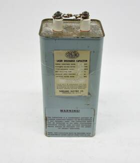 782012-9307 Sangamo Vintage High Voltage Laser Discharge Capacitor 16uf 3100v 5kv 200 Joules