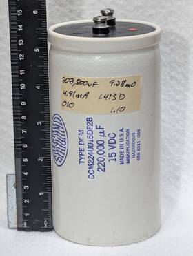 Dcm224u015df2b Sangamo 220 000uf Nominal 15v 10 M Esr Dcm Series Capacitor