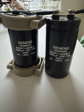 Siemens B43461a5227t 2 X Capacitor 2000uf 50/-10% 200v- B43471 -a0208-t -40.. 85degc Germany