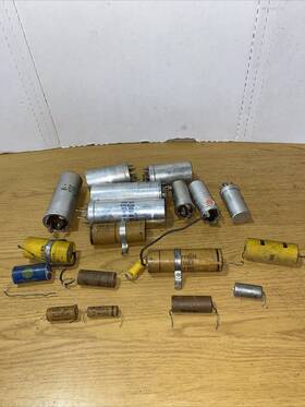 25e44 Sprague Lot Of 19 Capacitors Astron And Others Made In Usa