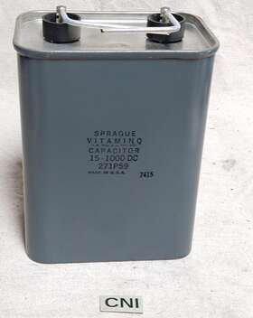 271p59 Sprague Vitamin Q Capacitor 15 Uf 1000vdc Discharge Hv Filtering Cni