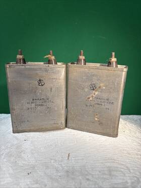 300444-1 Sprague 2 10 Mdf 600vdc Pio Paper In Oil Capacitor