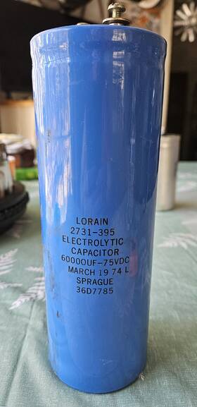 36d7785 Sprague Capacitor 60000uf-75vdc