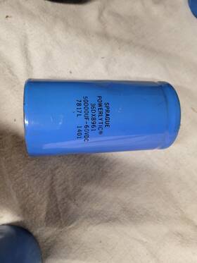 36d8961 Sprague Powerlytic 36d Screw Term Capacitor 50000uf - 60vdc Used