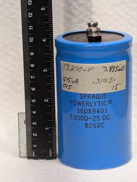 36dx533g025cc2a Sprague 53 000uf Nominal 25v 8 M Esr 36dx Series Capacitor