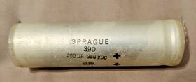 39d257f150hp4 Sprague 200uf 350v Axial Electrolytic Capacitor Audio Amp Vintage