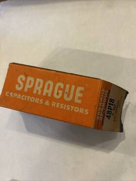 48p18 Sprague Hypass Feed-thru Capacitor 0.5 Mfd 50 Vdc 40 Amp Plus Bonus Tubes
