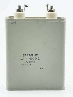 7030-8 Sprague Vintage Oil-filled Capacitor 10-600dc Western Electric E5