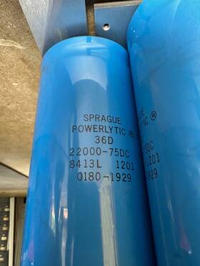 0180-1929 Sprague 8413l 22 000uf 75dc Large Can Capacitor Array 1201