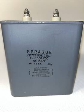 Cp72e1eh126k1 Sprague Industrial Capacitor 12 Mfd 1500 Vdc Tested. Free Ship