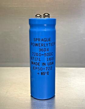 7200-50dc Sprague Ep50-392 Powerlytic Capacitor 36dx 8717l 1601 Ep50-722 85 Celsius