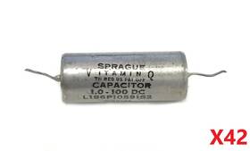 I96p10591s2 Sprague Lot Of 42 Vintage Vitamin Q 1.0uf 100vdc Capacitors Guitar Tone Caps