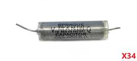 L96p68356s2 Sprague Lot Of 34 Vintage Vitamin Q .068uf 600v Capacitors Guitar Tone Caps