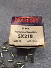 1800pf Sx218 Mallory Polystyrene Capacitors