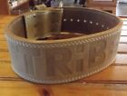 Tbl-01-br-small Tribe Lifting Leather Weight Belt Wide By Thick Single Prong