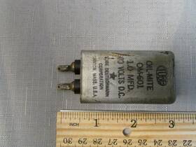 Om-601 Tobe Oil-mite Capacitor 1uf 600vdc Vintage 1950s Necco
