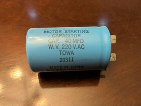107871-0005 Towa Motor Starting Capacitor 40mfd 220 Vac