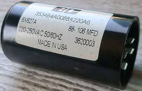 Lx32648 Vialu 88-106 Mfd 220-250 Vac Start Capacitor 50/60 Hz Onan Cummins Whirlpool