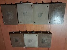 221m579 Vishay Sprague Fabmika Capacitor With Silver Mica Plates Inside. Scrap Or Use See Pics