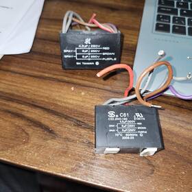 Gyjz051 Yjzr New Ceiling Fan Capacitor Cbb61 4.5uf 6uf 5uf 5 Wire 250v