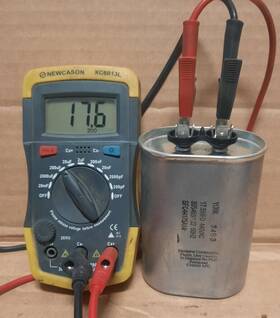 Q167f York 3493 #3493 Oval Capacitor 17.5 Mfd 440vac 2-3/4 Inch X 1-3/4 3-7/8 Lg.