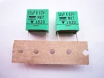 2X MKT1820610065 Vishay 10UF 63VDC 10% Film Capacitor Pitch 15MM. Fixed Price $8.00.