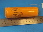 8A 1-PCS Tva 1318.10 Capacitor Sprague Atom 8000UF 50V Tube Amp Made In Usa. Fixed Price $9.00.