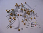 Qty Ceramic Capacitors 0.1UF 50VDC 10% Kemet M39014/01-1553 Long Leads Nos. Fixed Price $9.99.