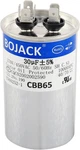 CBB65 30UF 370V 450VAC Motor Run Capacitor, Round Fan Start, 60 Hz, 10000 Afc. Fixed Price $26.99.