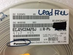 ECJ-2VC2A470J Panasonic Cap Cer 47PF 100V C0G/NP0 0805 Smd Rohs 40 Pieces. Fixed Price $14.40.