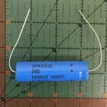Sprague Axial Electrolytic Capacitor 1000UF 40V 39D108G040GP4 19MMX67MM Audio X4. Fixed Price $26.91.