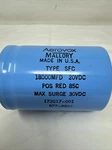 Aerovox Mallory Sfc Capacitor 18000 Mfd 20VDC Pos Red 85C. Fixed Price $18.04.