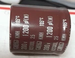 (total Of 5 Per Lot) Nippon 1200MF 200V Capacitors. Fixed Price $28.00.