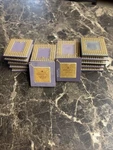 Lot Of Motorola MC68020RC16E 32-BIT Microprocessors Gold Cap And Pins Scrap. Fixed Price $425.00.