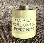Used Hec HT57 100PF 15KV Ceramic Doorknob Hv Transmitting Capacitor. Fixed Price $38.00.