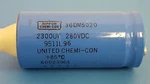 Capacitor Aluminum, Screw Terminal, 2300UF, 280VDC, Nippon Chemi-con, 36DM5020. Fixed Price $25.00.