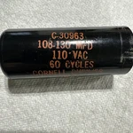 C-30963 108-130MFD 110VAC 60HZ Round Capacitors. Fixed Price $10.00.