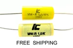 (1X) 1UF - 100VDC Axial Lead Metallized Polyester Film Illinois Capacitor. Fixed Price $8.67.
