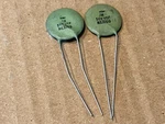 2 Nos Vintage 1970S Crl .1 Uf 50V Ceramic Disc Capacitors Guitar Amp Caps. Fixed Price $15.00.