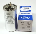 Air Conditioning Hvac Round Dual Motor Run Capacitor 30 + 5 Mfd 370 Volt. Fixed Price $12.09.